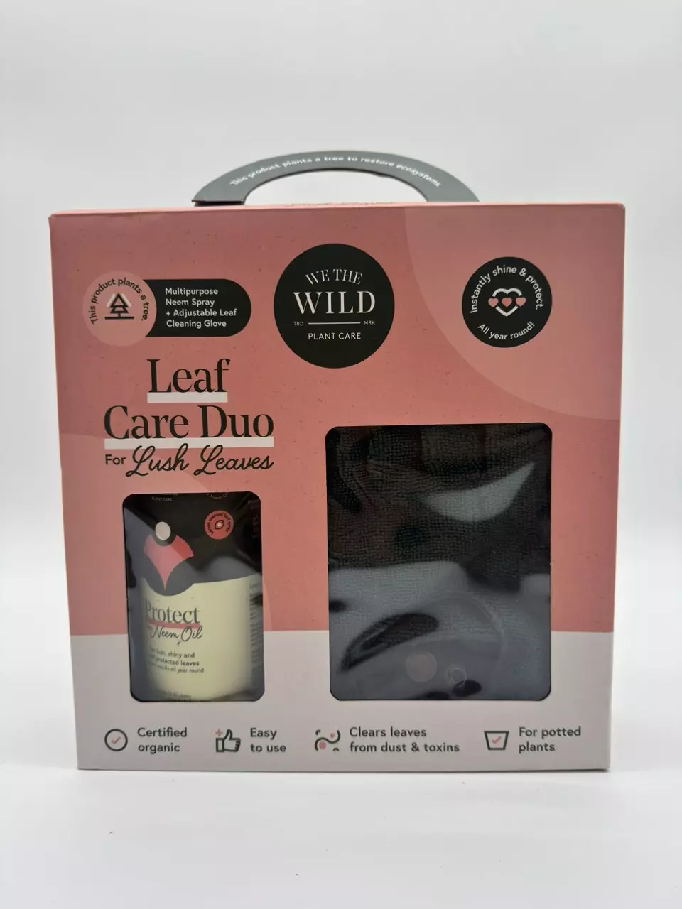 We The Wild Potted Plant Care Leaf Care Duo Neem Spray Leaf Cleaning Gloves thumbnail