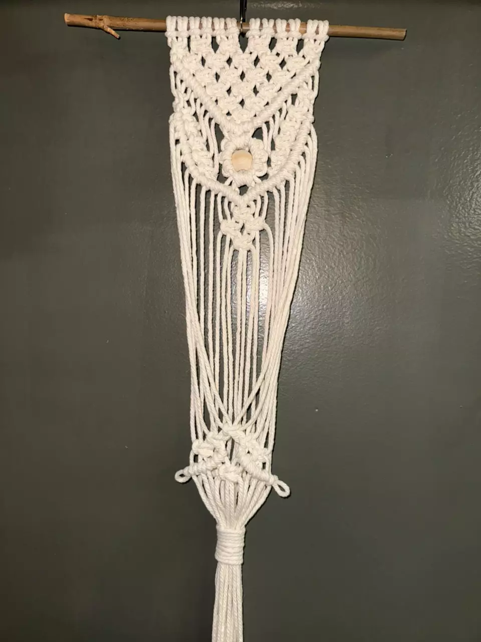 One-of-a-kind Macrame Flower Wall Hanging Planter thumbnail