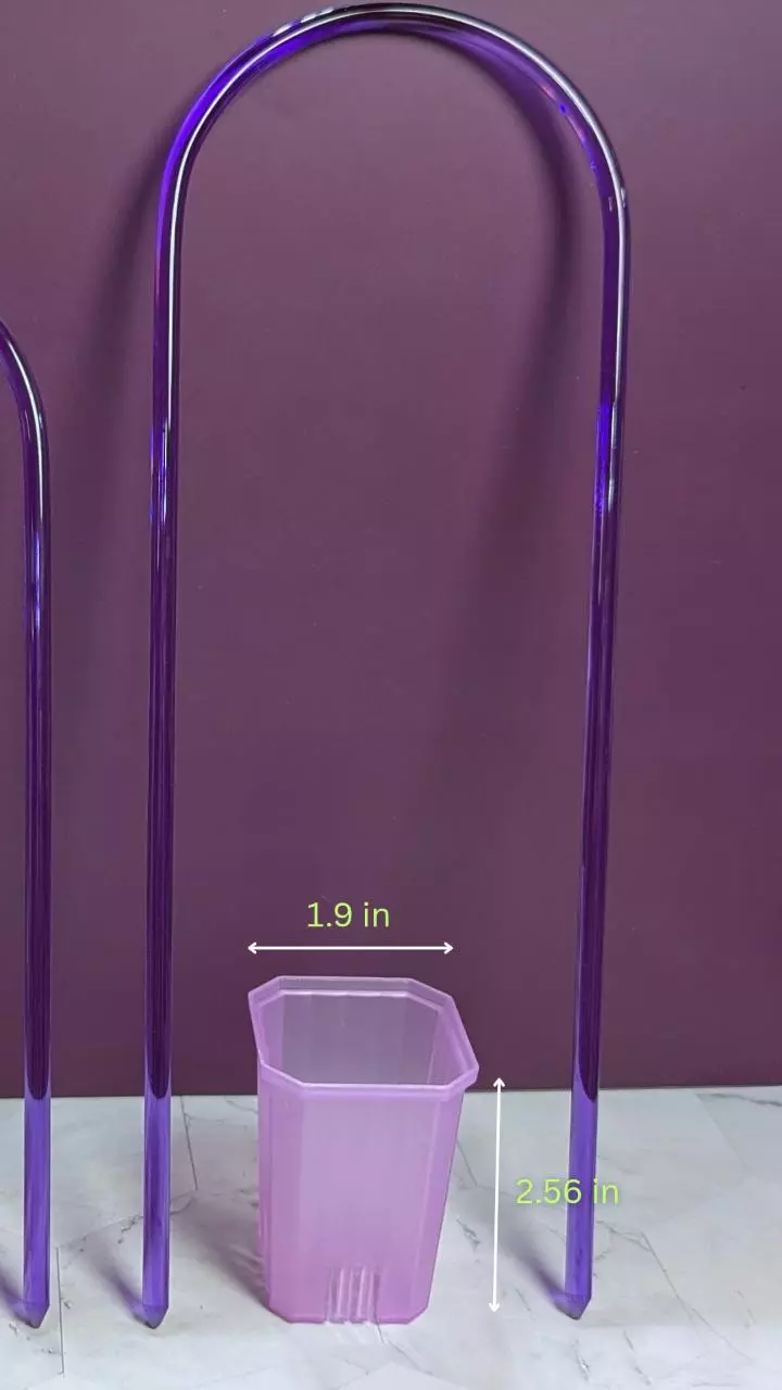 20 pack - 1.9 in square purple pots thumbnail