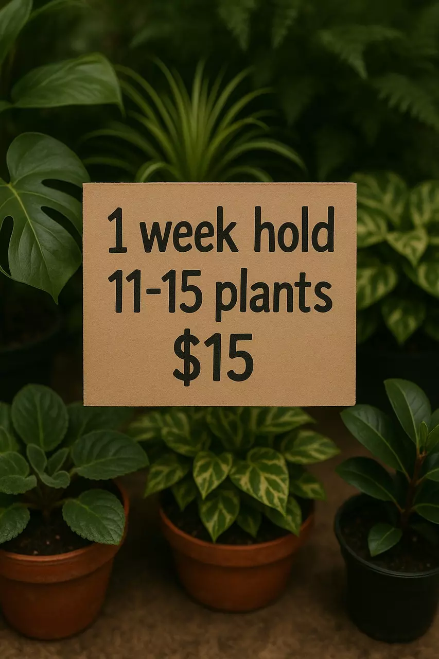 HOLD: 11-15 plants for ONE WEEK thumbnail
