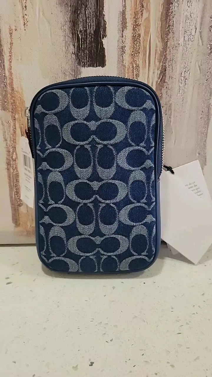 COACH denim crossbody thumbnail