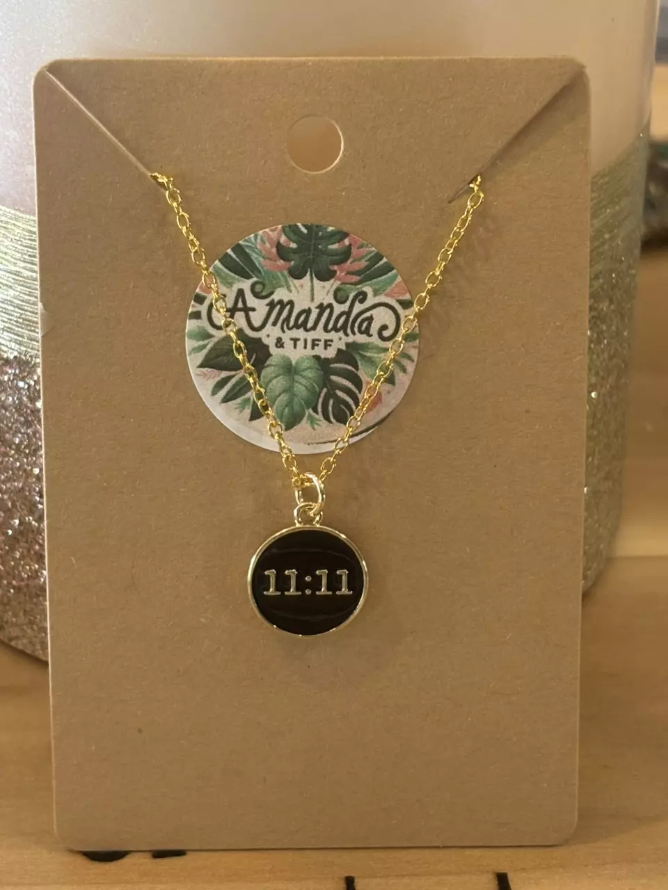 Necklace with angel number 11:11 charm thumbnail