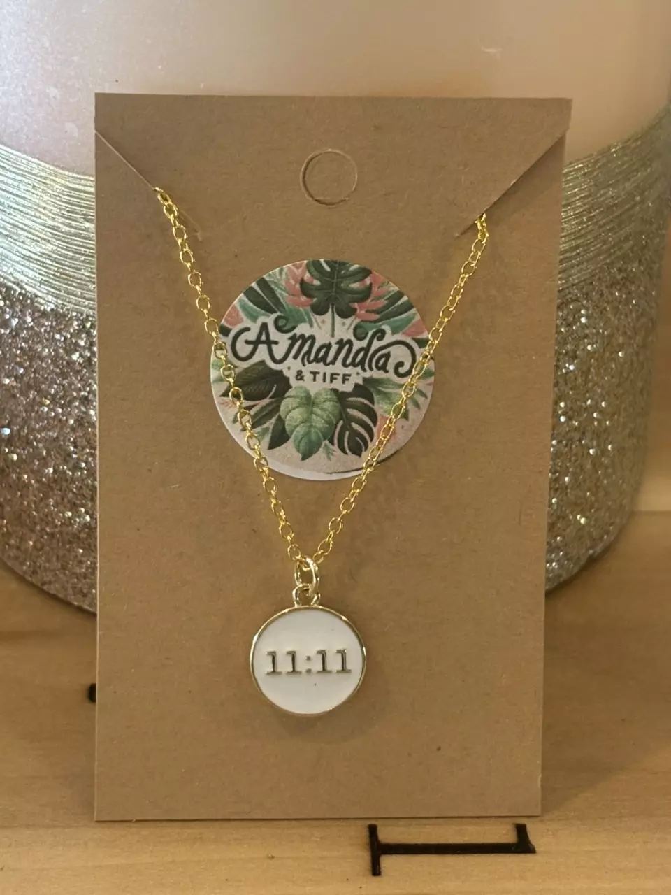 Necklace with angel numbers 11:11 thumbnail