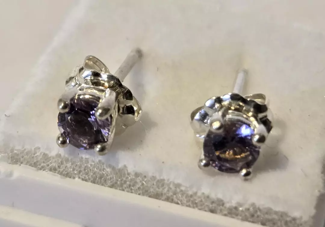 Purple scapolite studs thumbnail