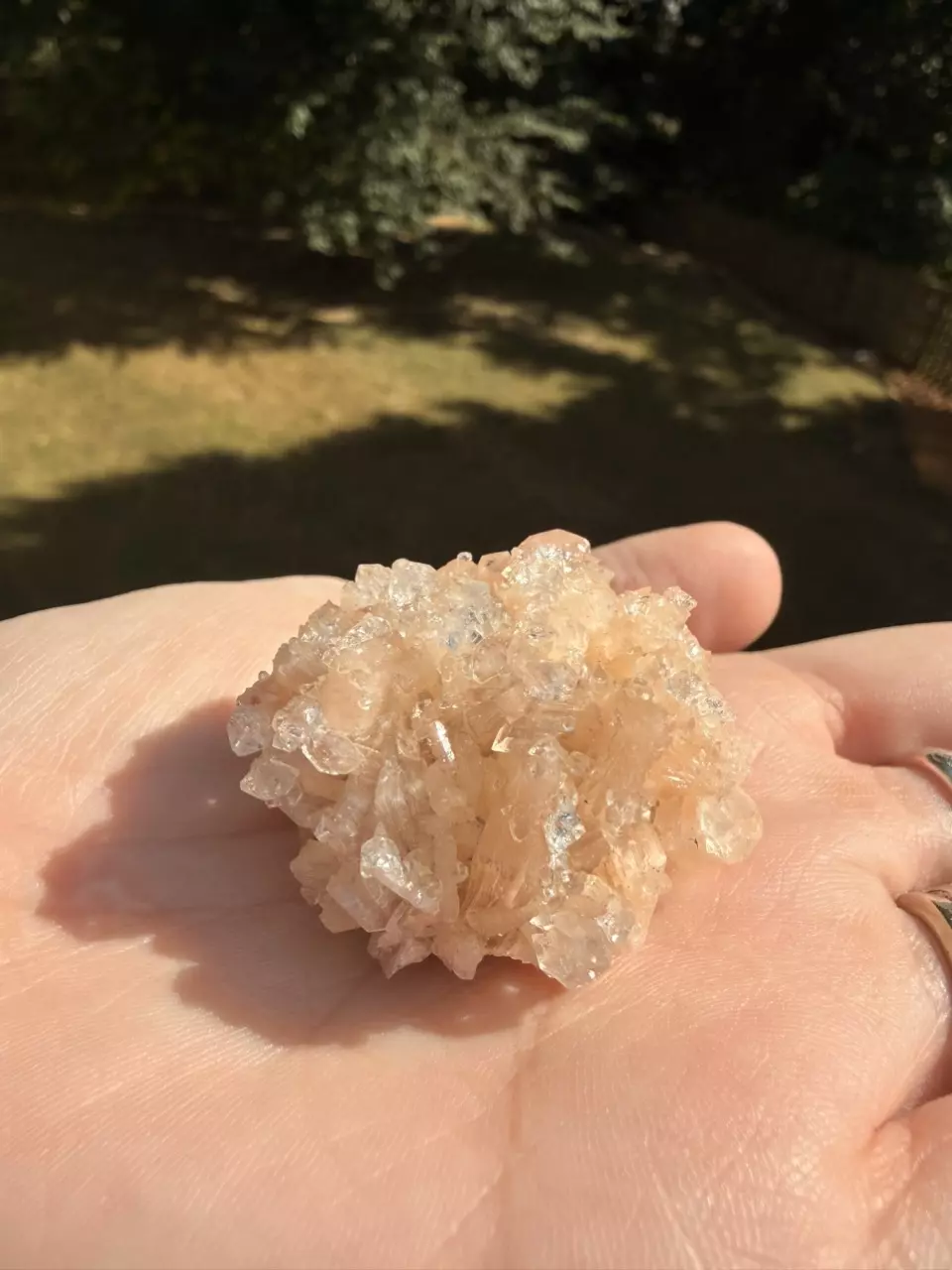 Peach Apophyllite Cluster – Jalgaon, India thumbnail