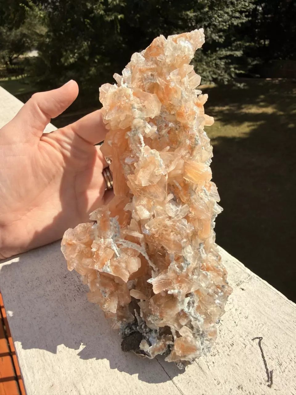 Large Peach Stilbite Cluster – Jalgaon, India – 6.5” thumbnail
