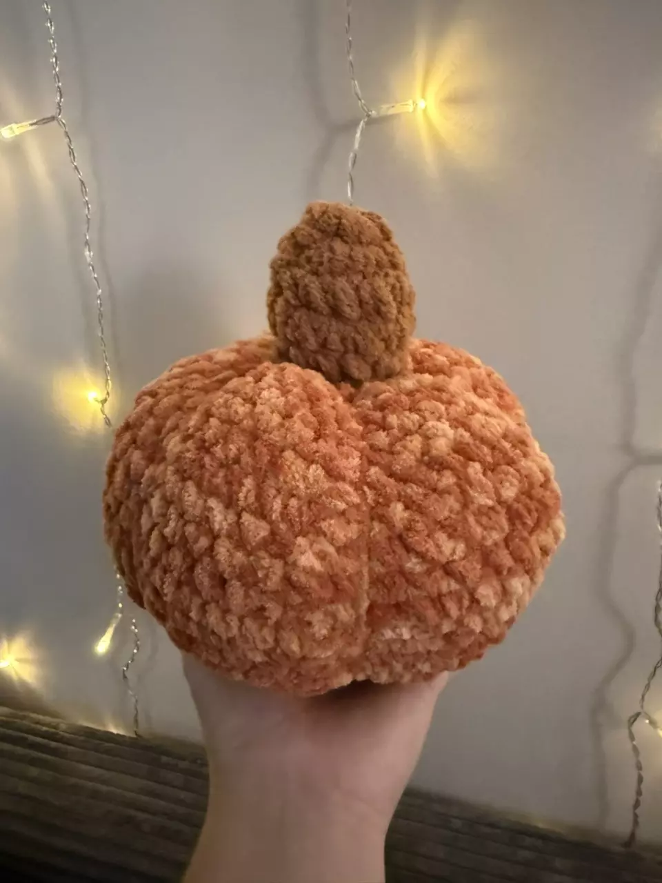 Large crochet pumpkin thumbnail