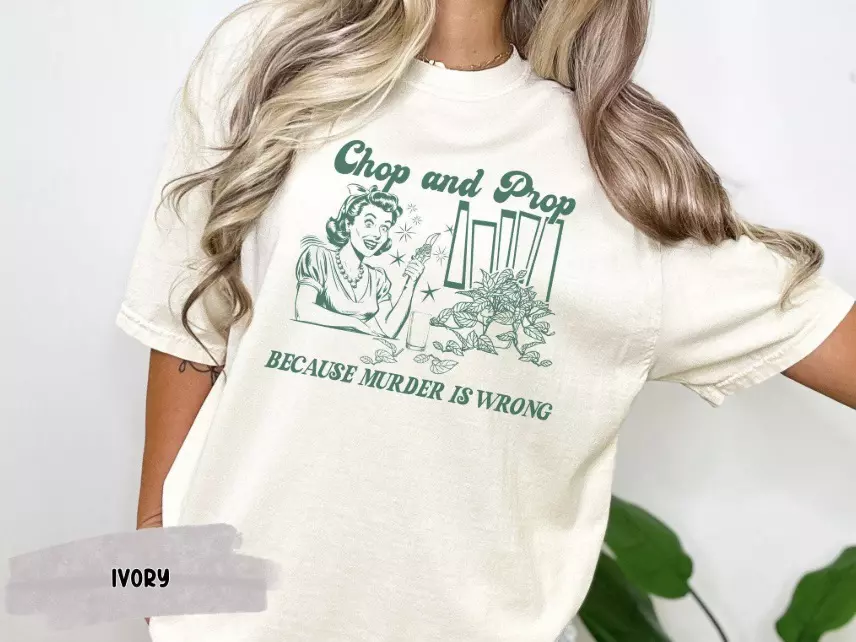 Chop & Prop Because Murder is Wrong Comfort Colors T-shirt thumbnail