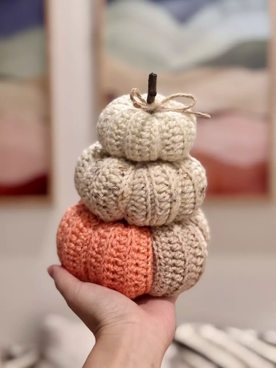 Stacked Crochet Pumpkins thumbnail