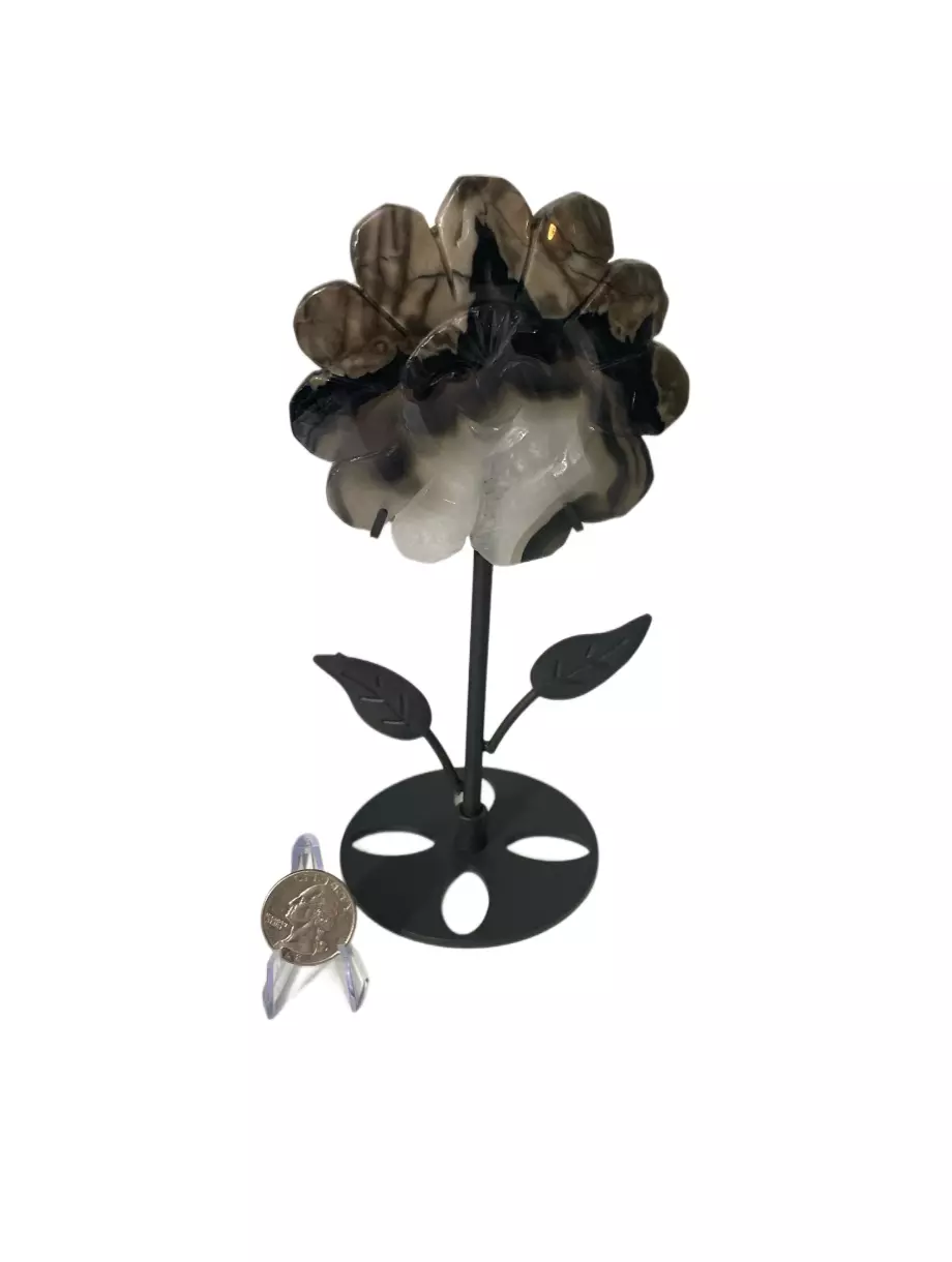 Volcano Agate Flower Crystal Carving thumbnail