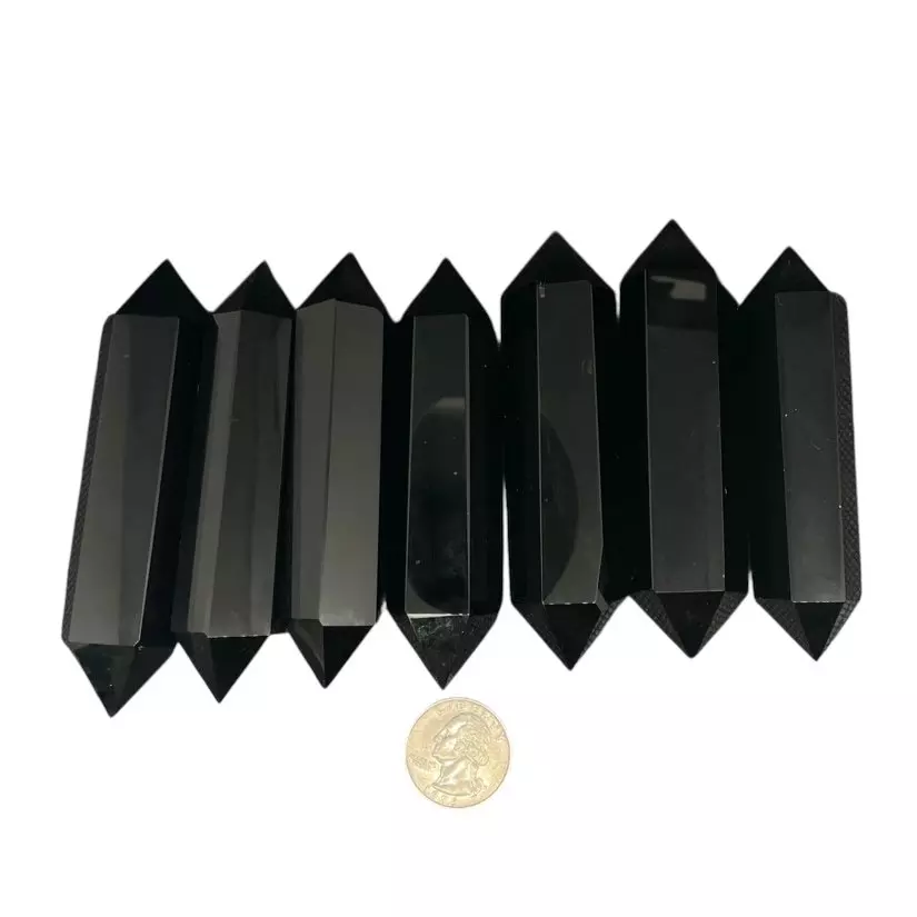 Obsidian Double Point Crystal thumbnail