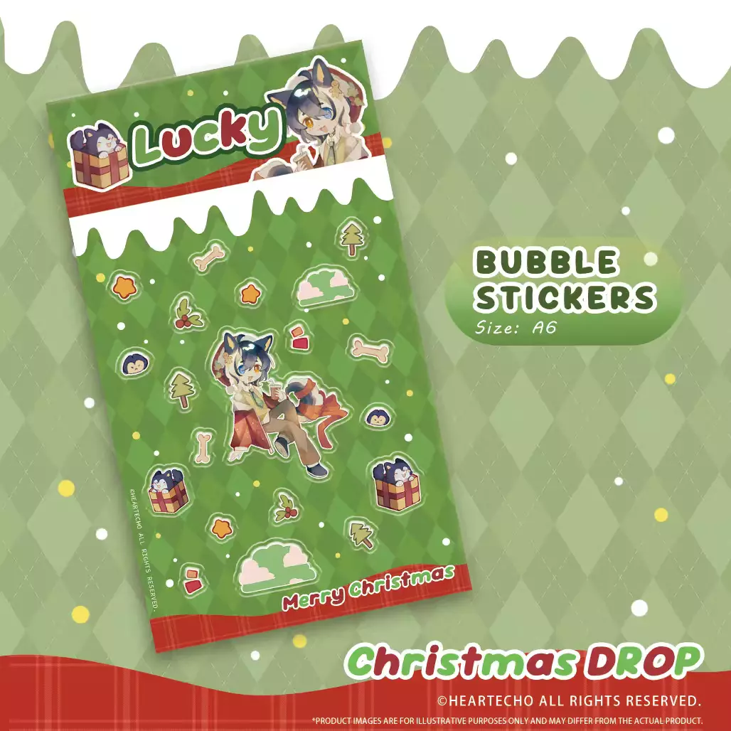Lu Christmas Drop Bubble Stickers thumbnail