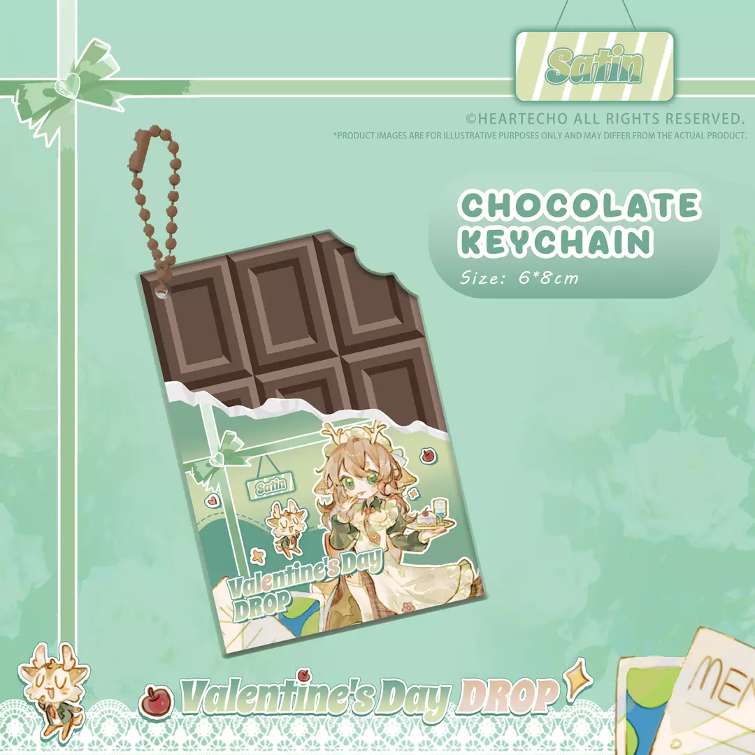 Satin Valentine‘s Day Drop chocolate keychain thumbnail