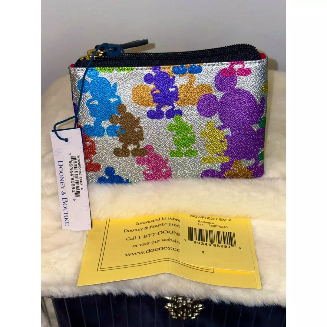 Disney Dooney & Bourke Mickey Mouse 10th Anniversary Coin Pouch NWT SPECIAL DEAL thumbnail