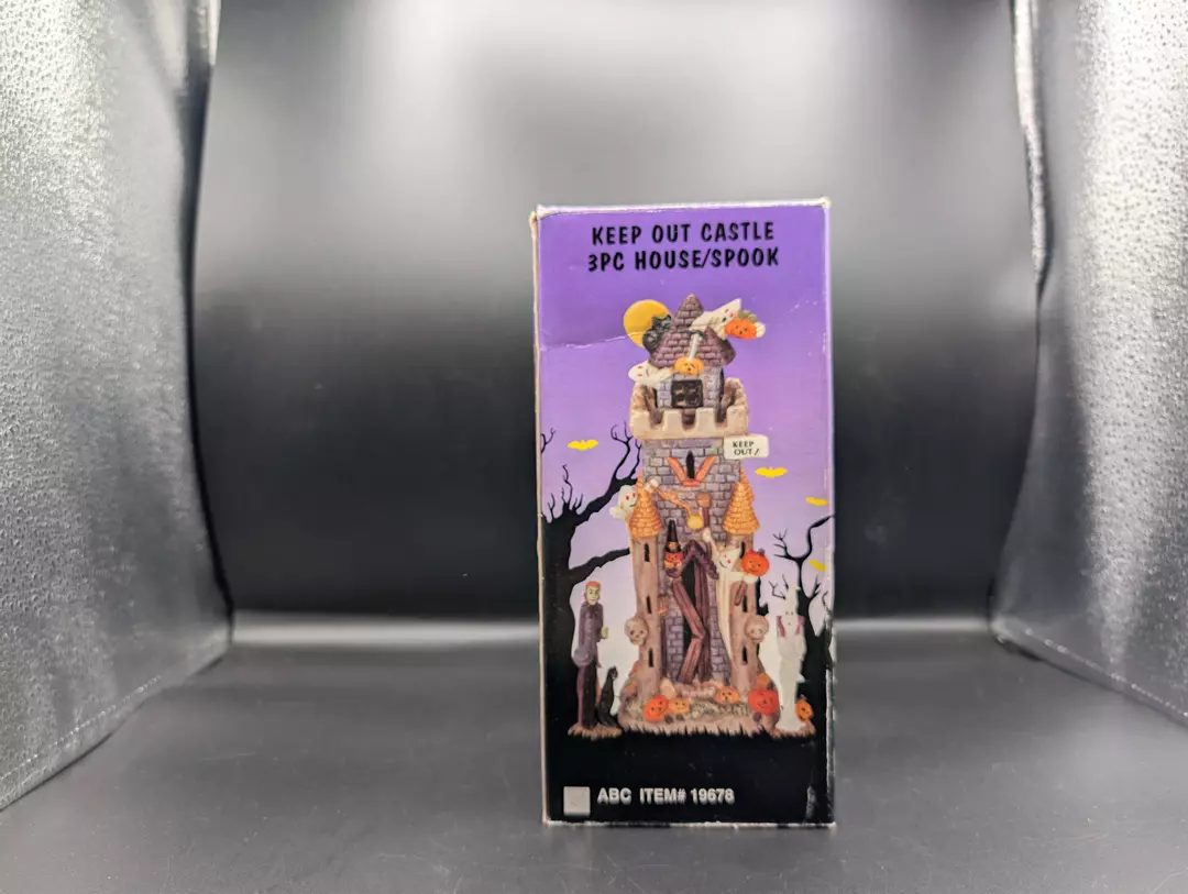 Halloween Decorations - Keep Out Castle Halloween Town Village Haunted Lighthouse Ghost Decoration 8.5” thumbnail