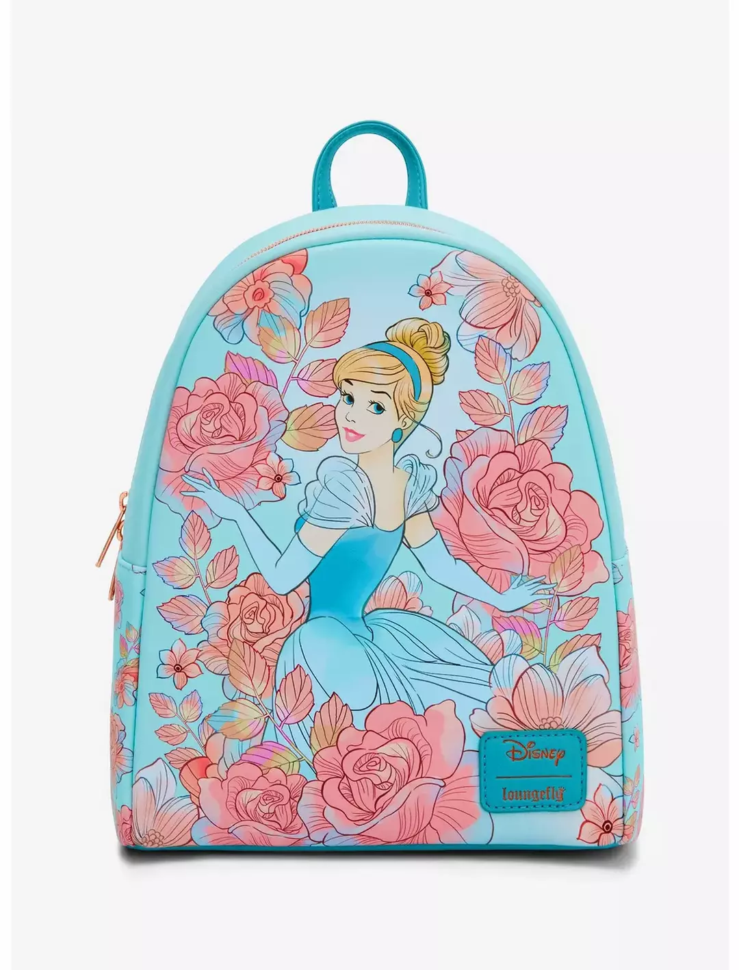 Loungefly Disney Cinderella Pink Flowers Mini Backpack thumbnail