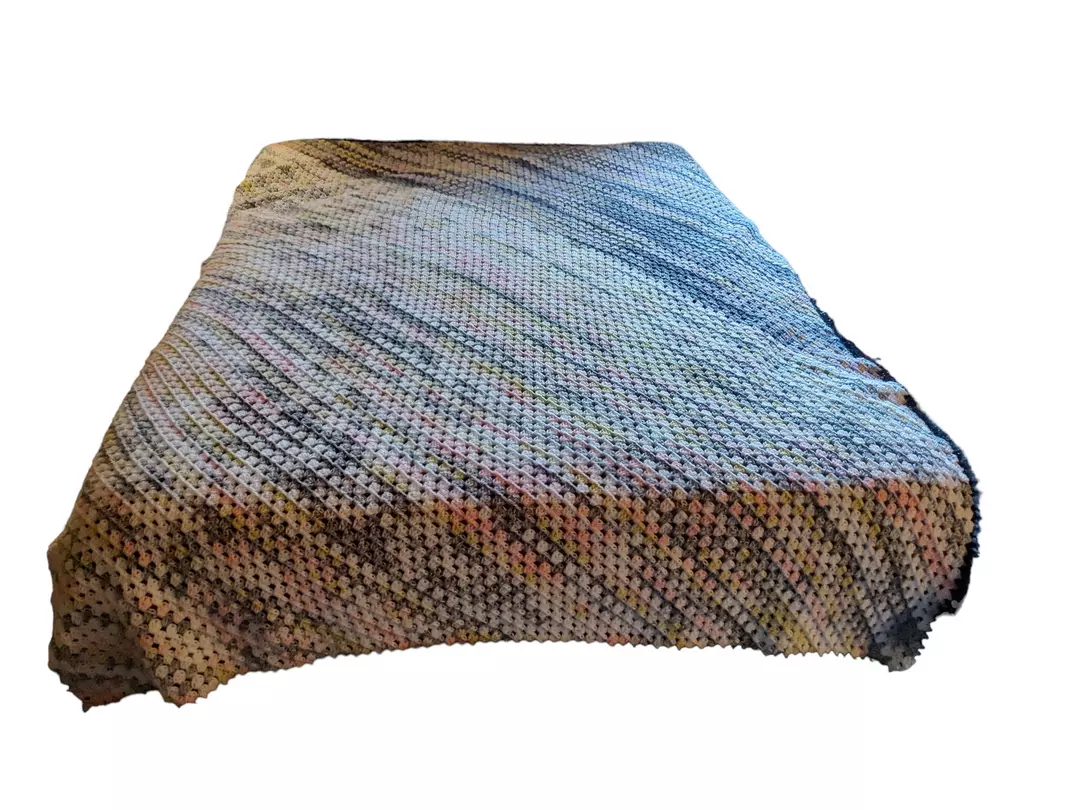 Twin Size Pink Grey Green Scraptastic Blanket thumbnail