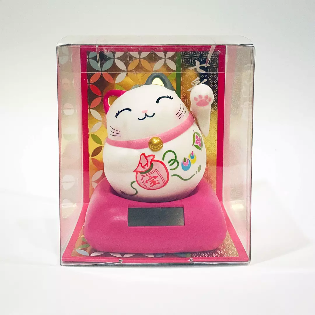 Solar Powered Lucky Cat Figurine thumbnail
