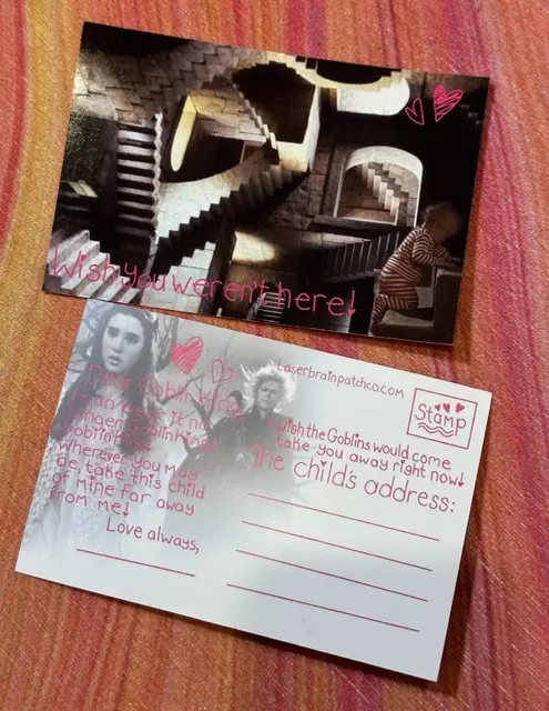 Labyrinth wish you were here postcard thumbnail