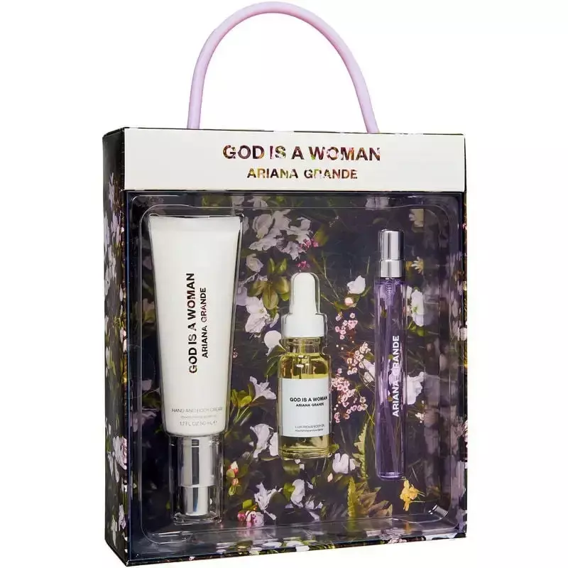 Ariana Grande God Is A Woman Gift Set Hand & Body Cream-Body Oil- EDP Spray NIB thumbnail