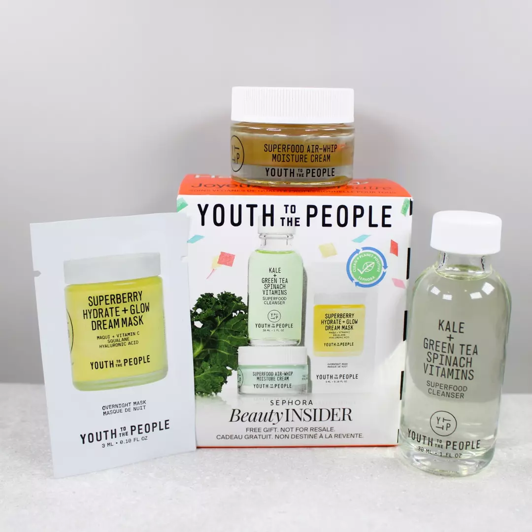 Sephora Beauty Insider Youth to the People Skincare Cleanser Cream Mask Set NEW thumbnail