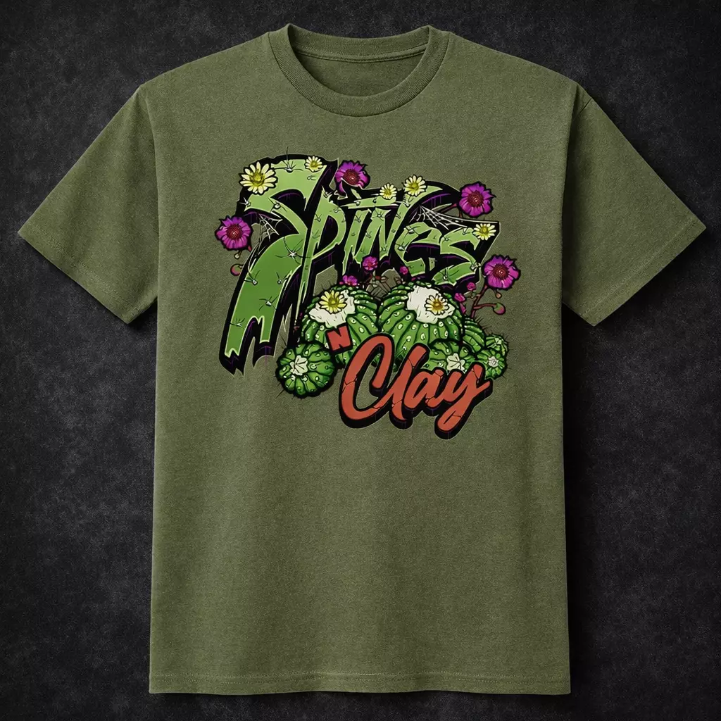 T-Shirt Spines N Clay – (Green)  thumbnail