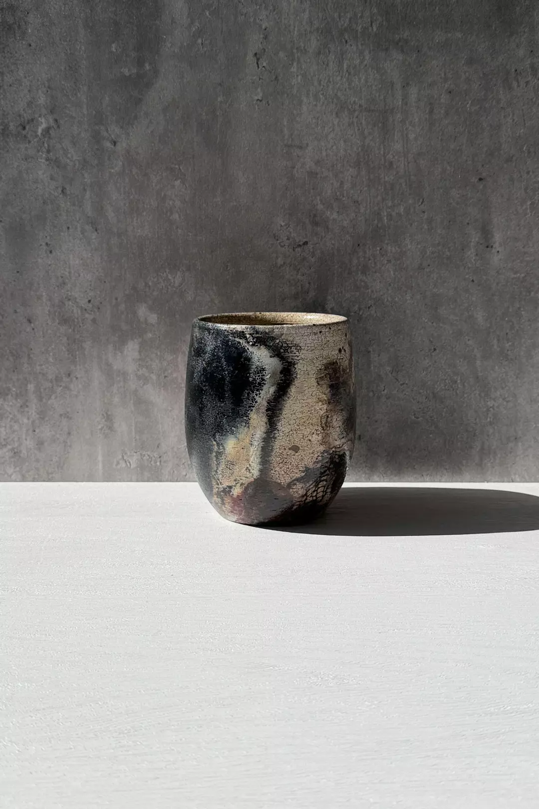 Pit Fired Planter - Interior: 3 3/8" W x 4 5/8 D thumbnail