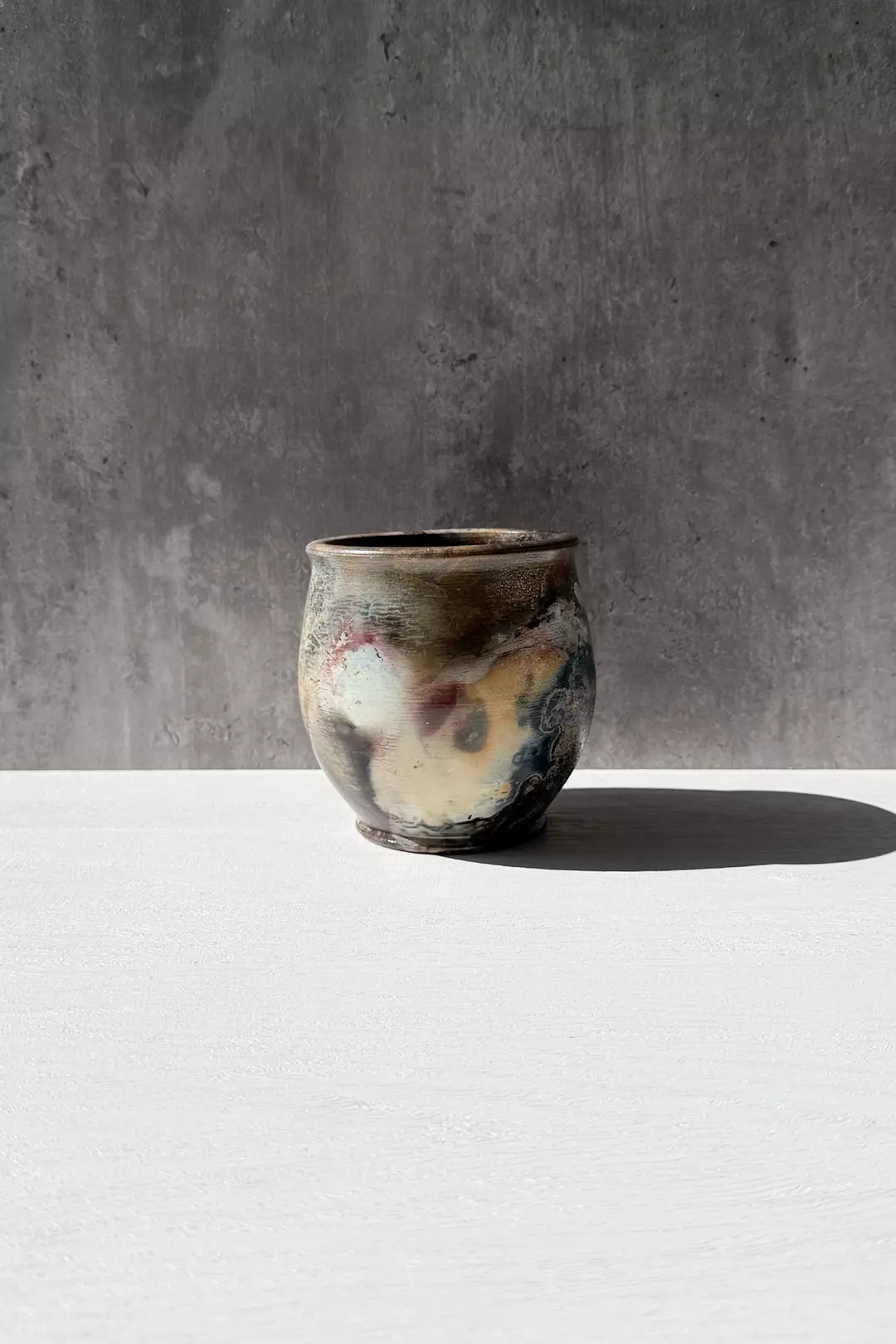 Small Pit Fired Planter - Interior: 3 1/4" W x 3 3/4" D thumbnail