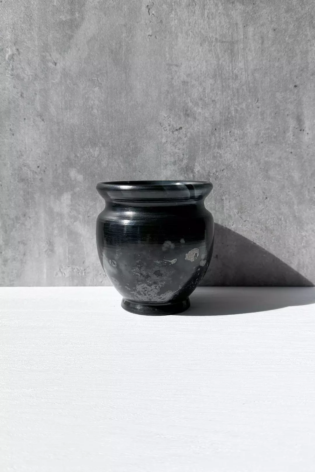 Black Smoke Saggar Planter - Interior: 3 1/4" W x 4 1/8" D thumbnail