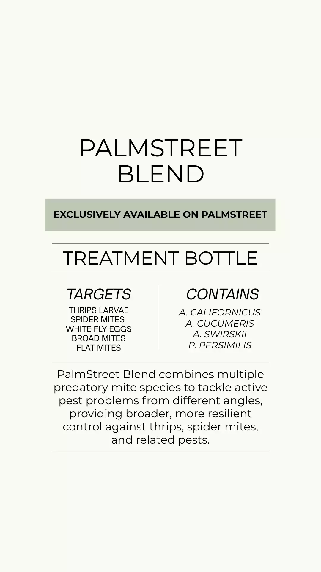 PalmStreet Blend Treatment Bottles - Treats Thrips, Spider Mites, Broad Mites thumbnail