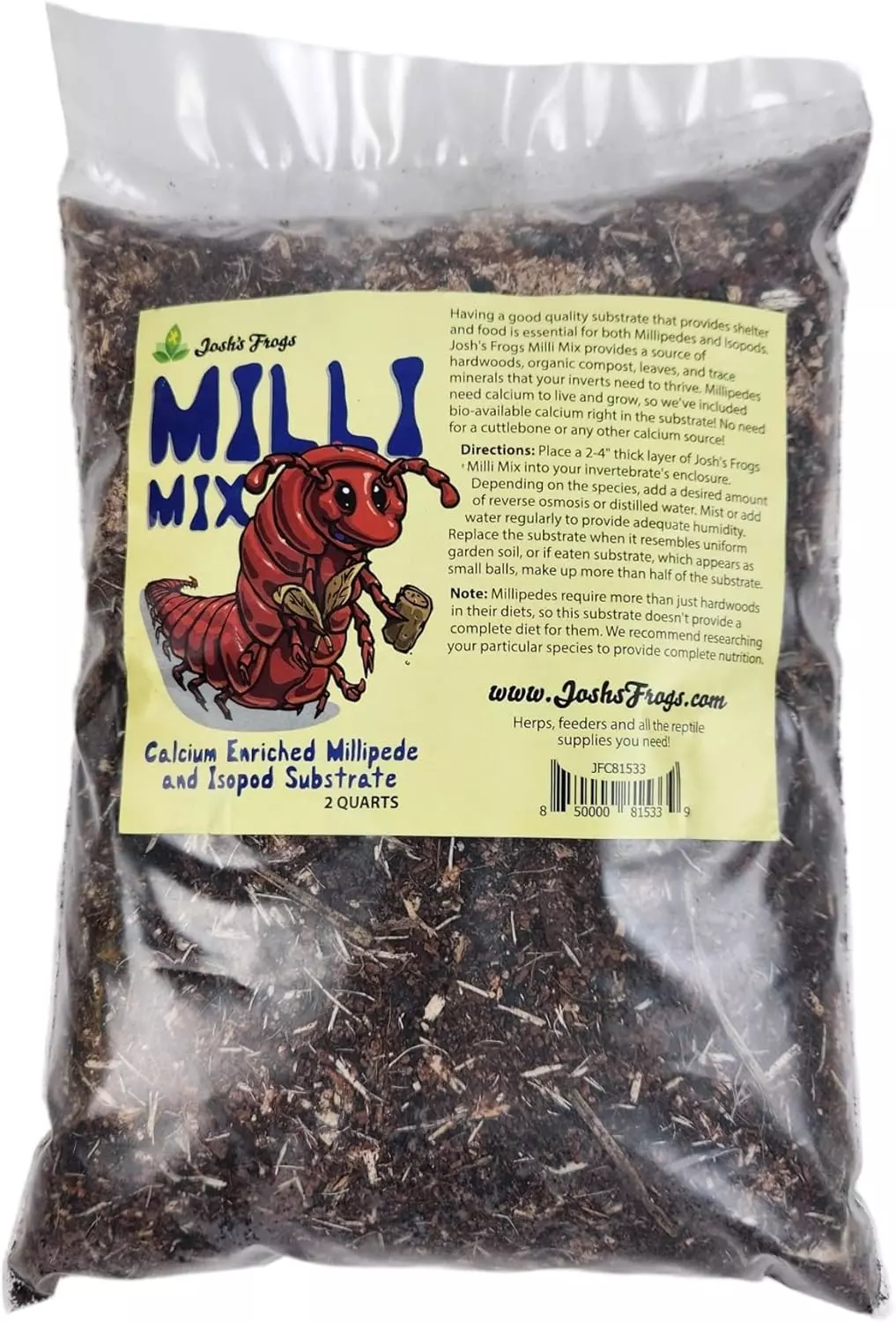 Josh's Frogs Milli Mix Calcium Enriched Millipede and Isopod Substrate thumbnail