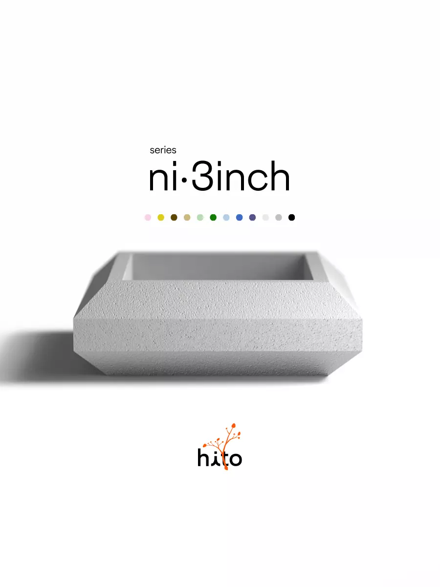 3inch Series Ni Concrete Bonsai Pot thumbnail
