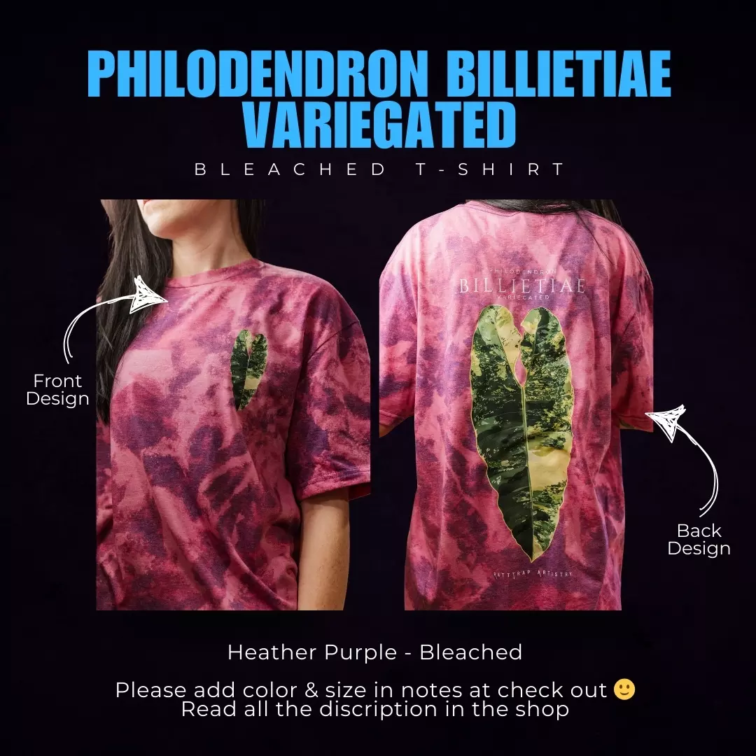 Philodendron Billietiae Variegated Bleach T-shirt  thumbnail