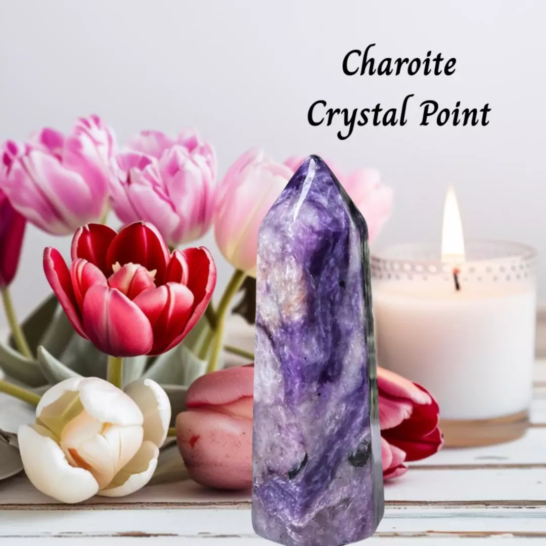 Natural Charoite Crystal Point thumbnail