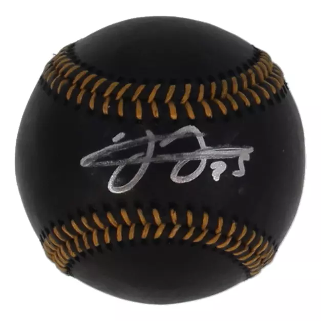 Frank Thomas Signed OML Black Leather Baseball (Schwartz) thumbnail