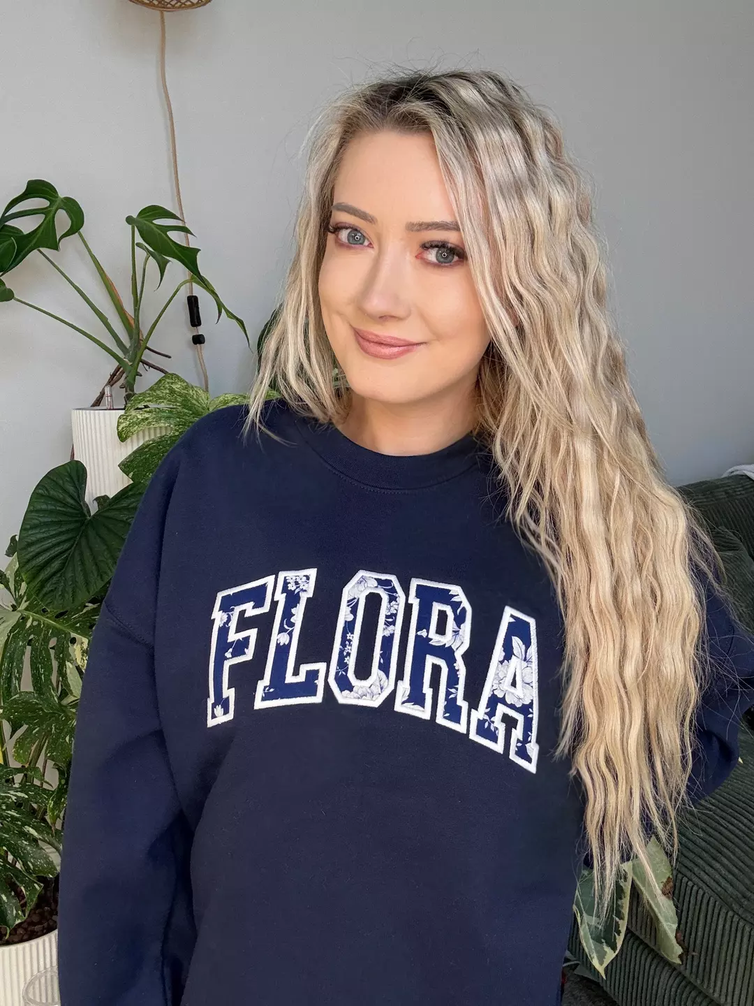Flora Embroidered Crewneck Sweatshirt thumbnail