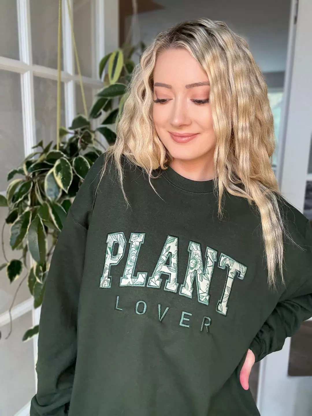 Plant Lover Embroidered Crewneck Sweatshirt thumbnail