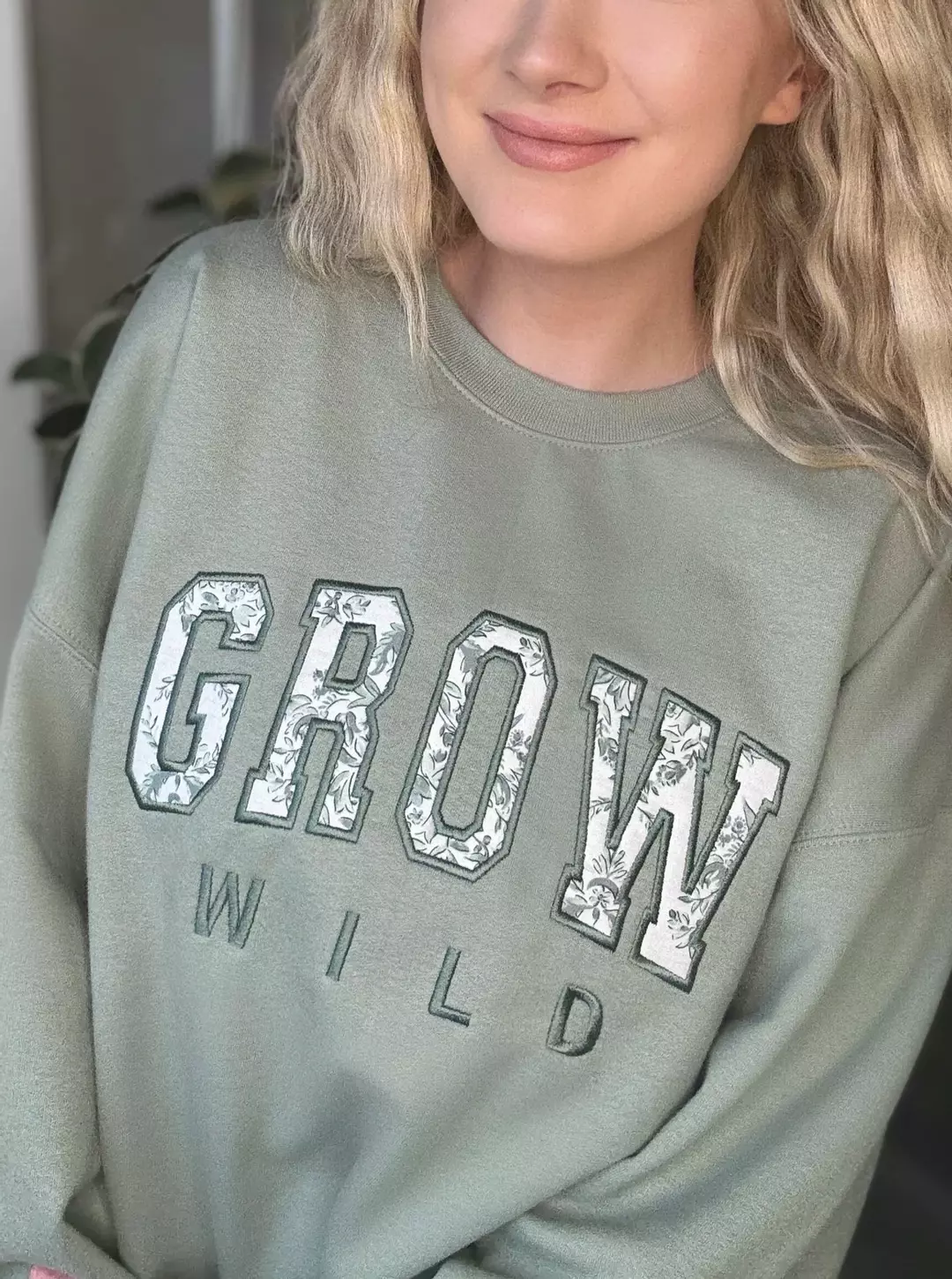 Grow Wild Embroidered Crewneck Sweatshirt thumbnail