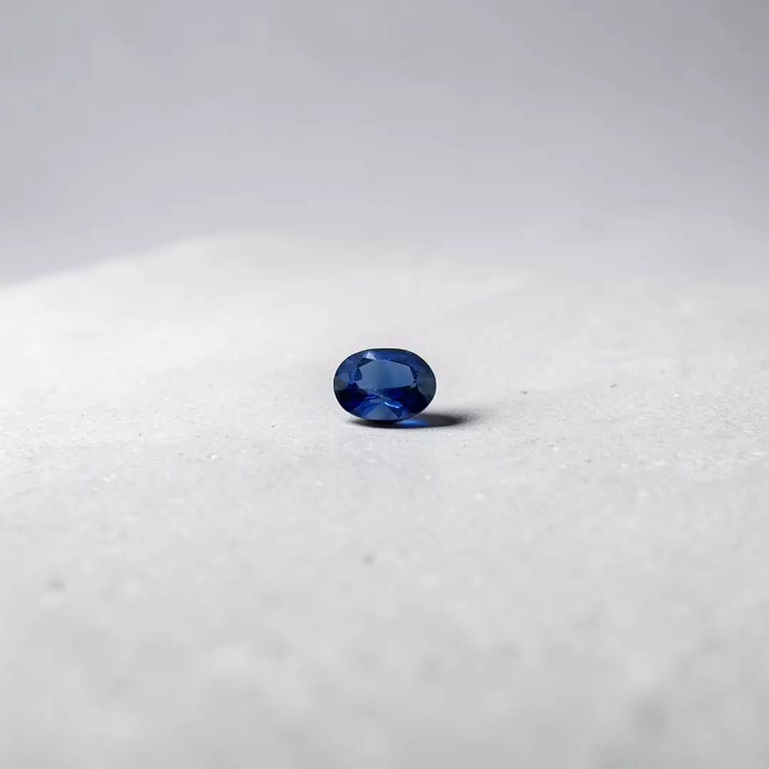 1.56 Carat Oval Lab Created Blue Sapphire Gemstone - Live Show Listing thumbnail