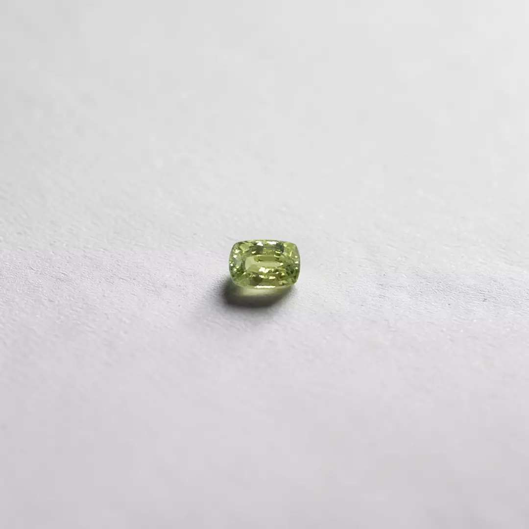 2.07 Carat Radiant Cut Yellowish-Green Sapphire Gemstone - Live Show Listing thumbnail