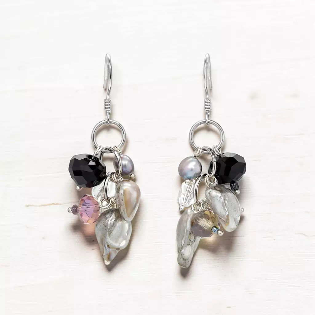 Silver Cultured Pearl Earrings in 925 Sterling Silver thumbnail