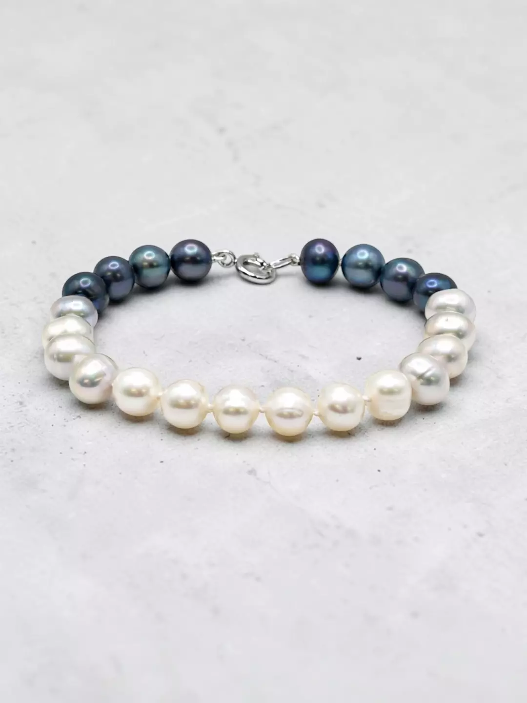Cultured Multi-Colored Pearl Bracelet in 925 Sterling Silver thumbnail