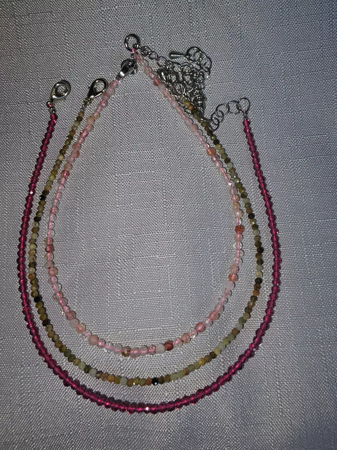 Gemstone Faceted Anklet  thumbnail