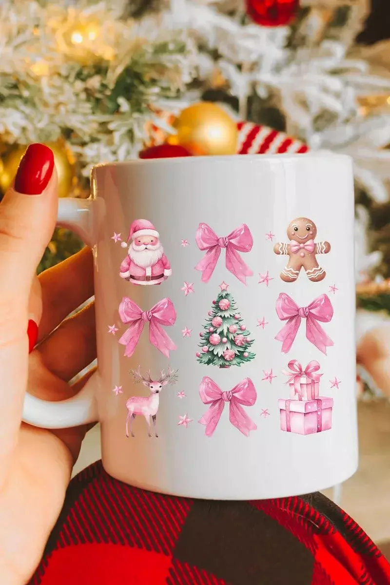 Wishing For A Pink Christmas Ceramic Mug NIB thumbnail
