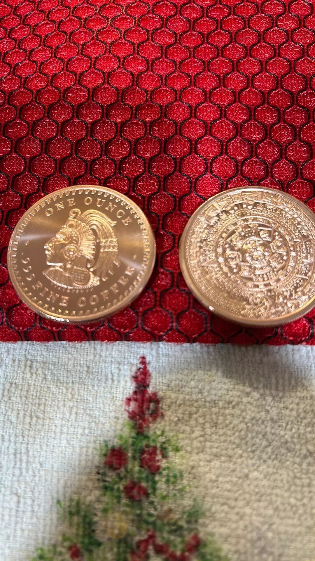 1oz copper round Aztec design Cuauhtemóc thumbnail