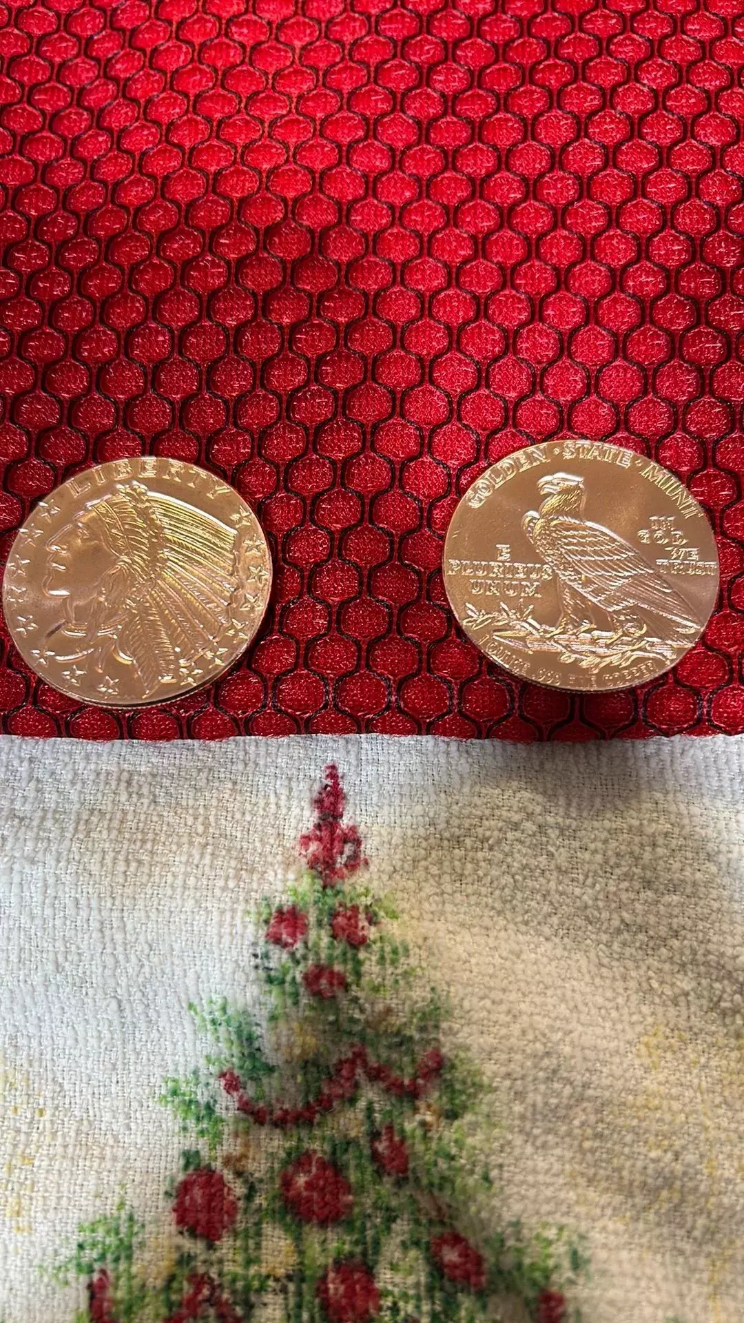 1oz copper round GSM Incuse Indian design thumbnail