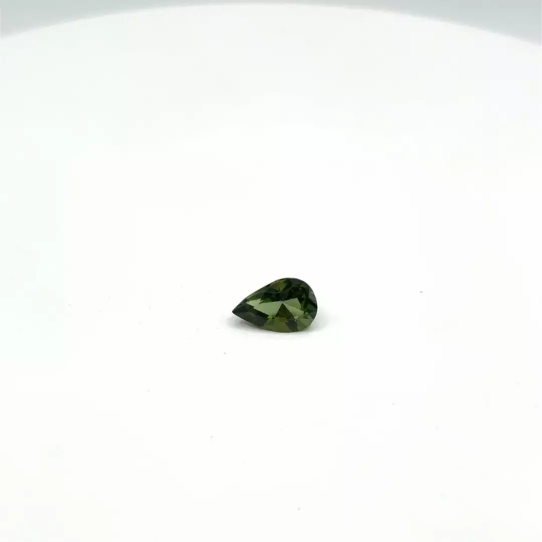 1.54 Carat Pear-Shaped Green Tourmaline Gemstone - Live Show Listing thumbnail