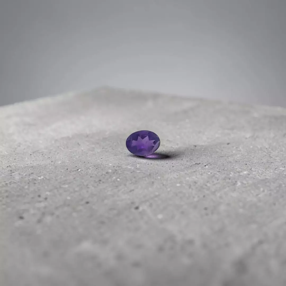 0.62 Carat Oval Amethyst Gemstone - Live Show Listing thumbnail
