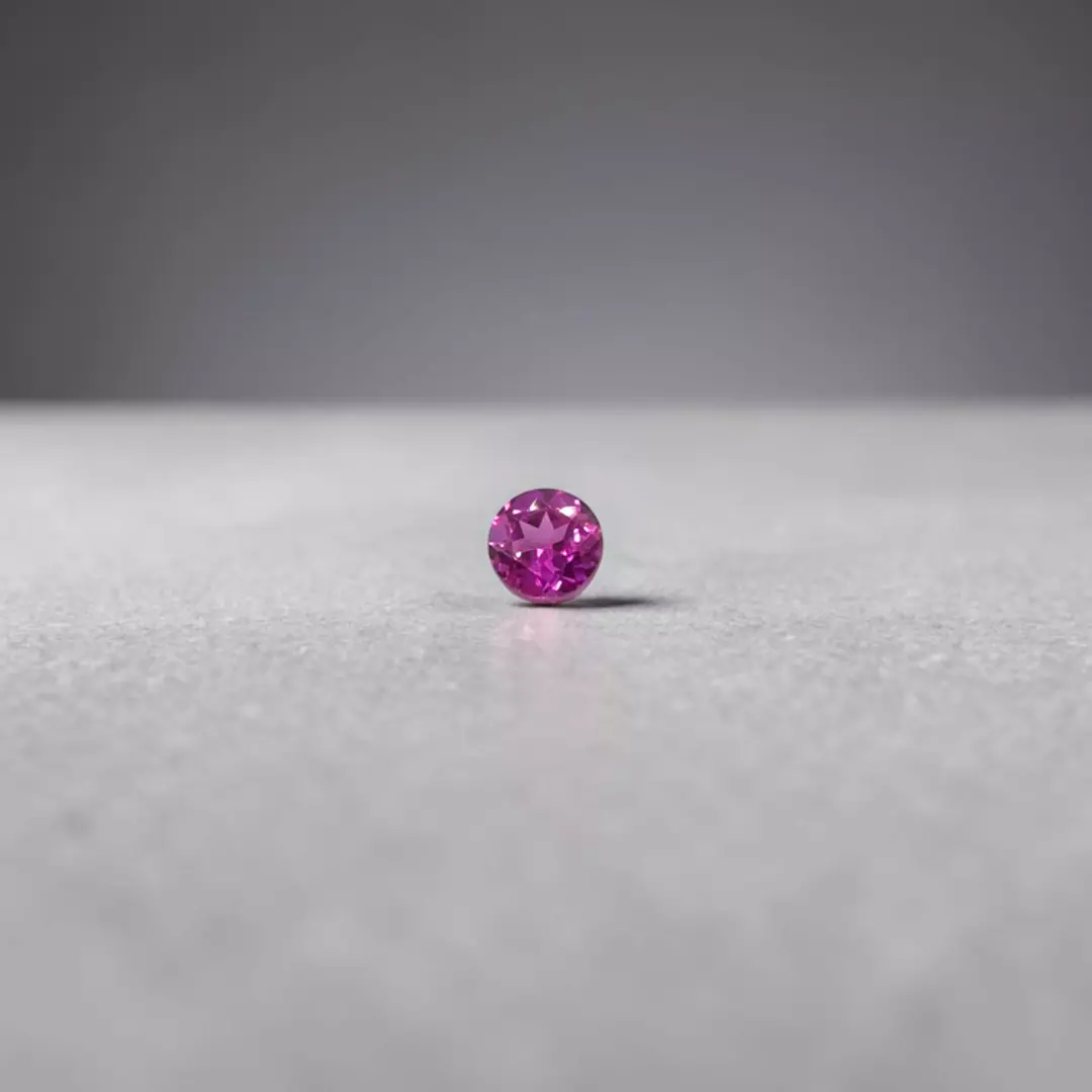 1.57 Carat Round Lab Created Pink Sapphire Gemstone - Live Show Listing thumbnail