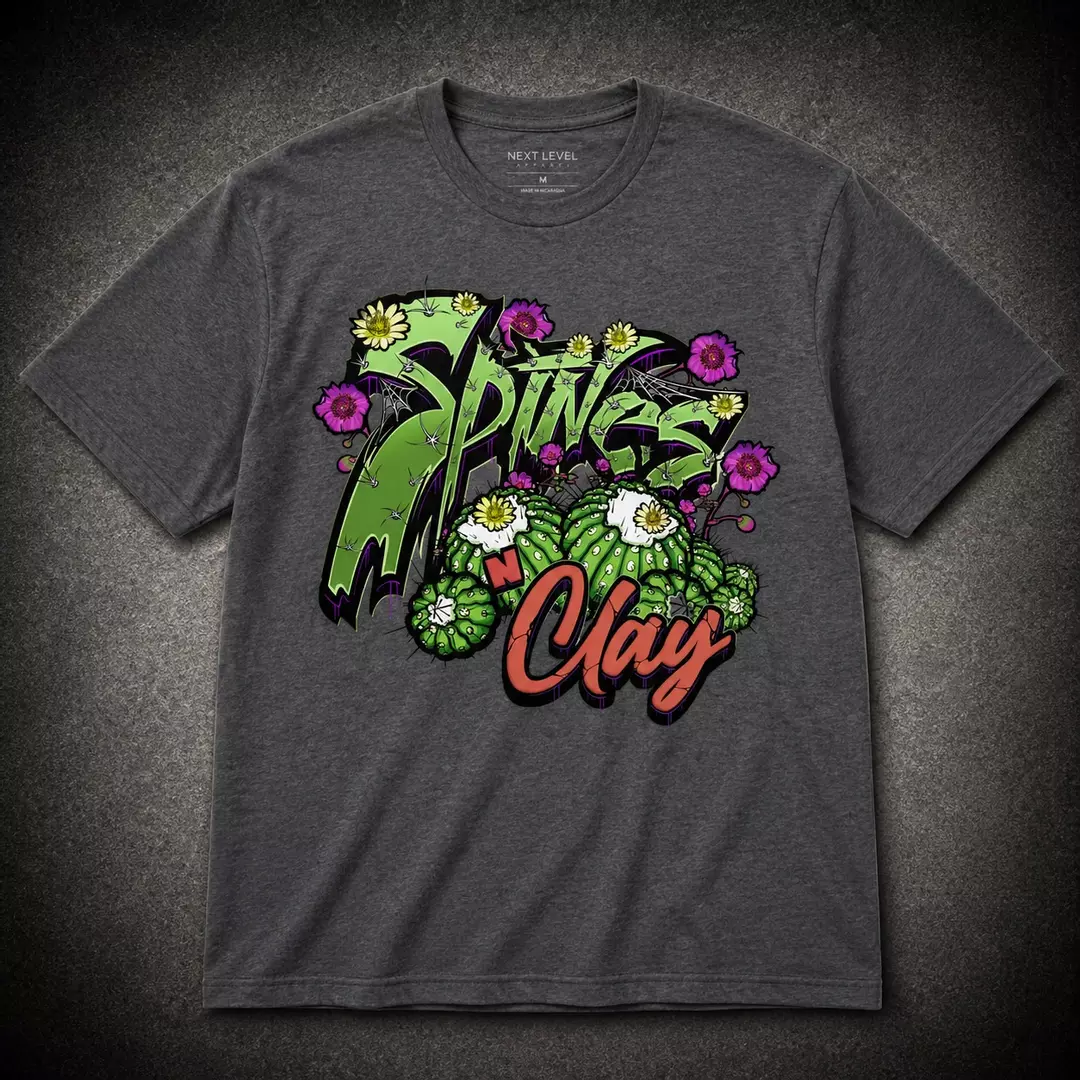 (Sale) T-Shirt Spines N Clay – (Vintage Black) thumbnail